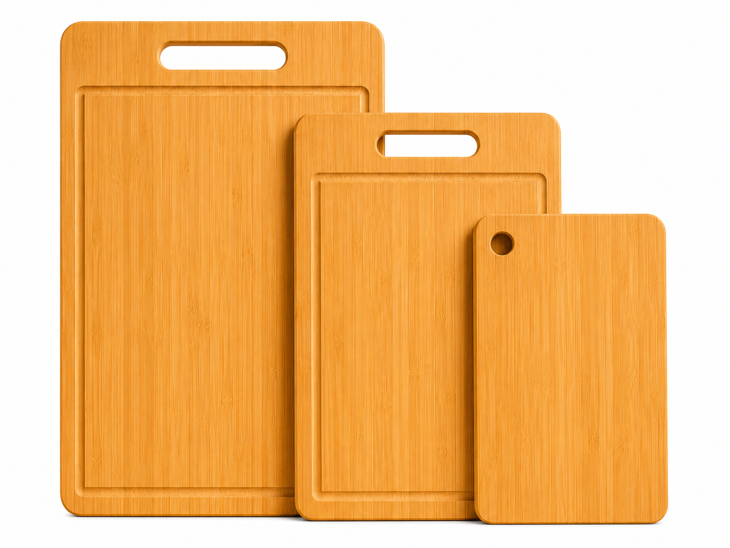 Bamboo Chopping Board Set (3 Pack) | Wooden Chopping Boards | Microplastic-Free