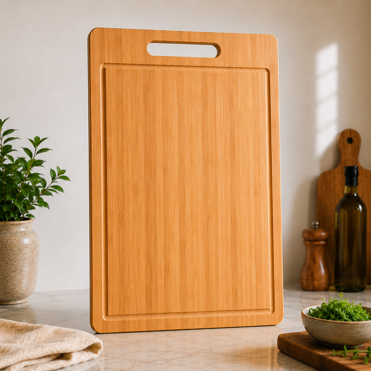Large Bamboo Chopping Board | Wooden Chopping Board | Microplastic-Free