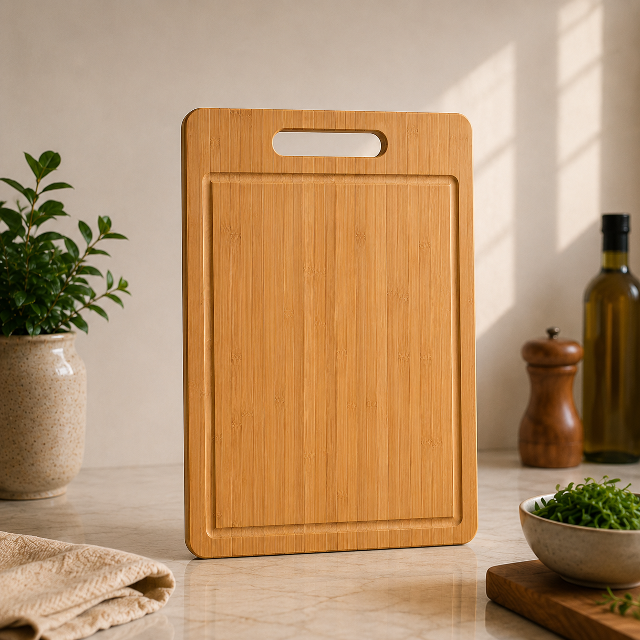 Medium Bamboo Chopping Board | Wooden Chopping Board | Microplastic-Free