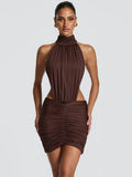 The Anouk Cutout Halter Mini Dress