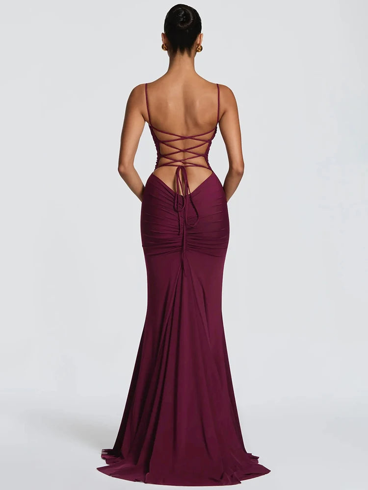 Celeste Maxi Dress Burgundy
