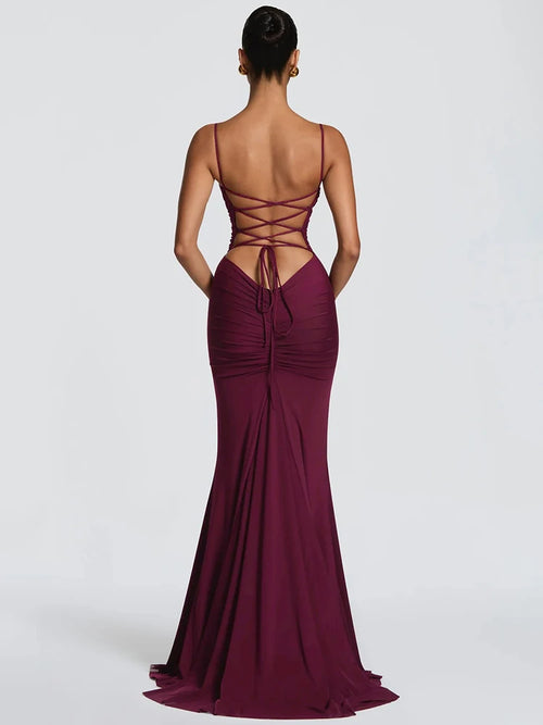 Celeste Maxi Dress Burgundy