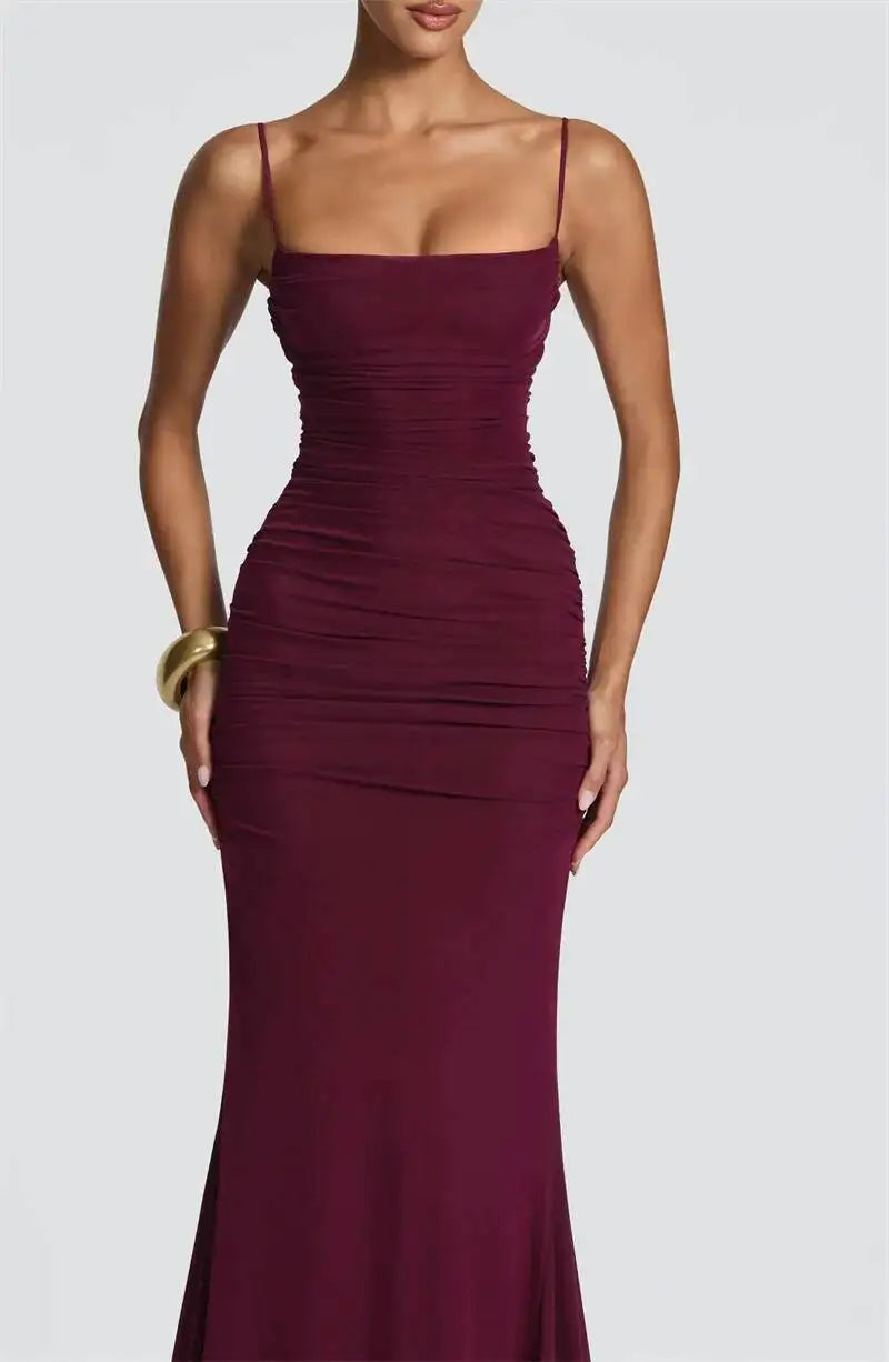 Celeste Maxi Dress Burgundy