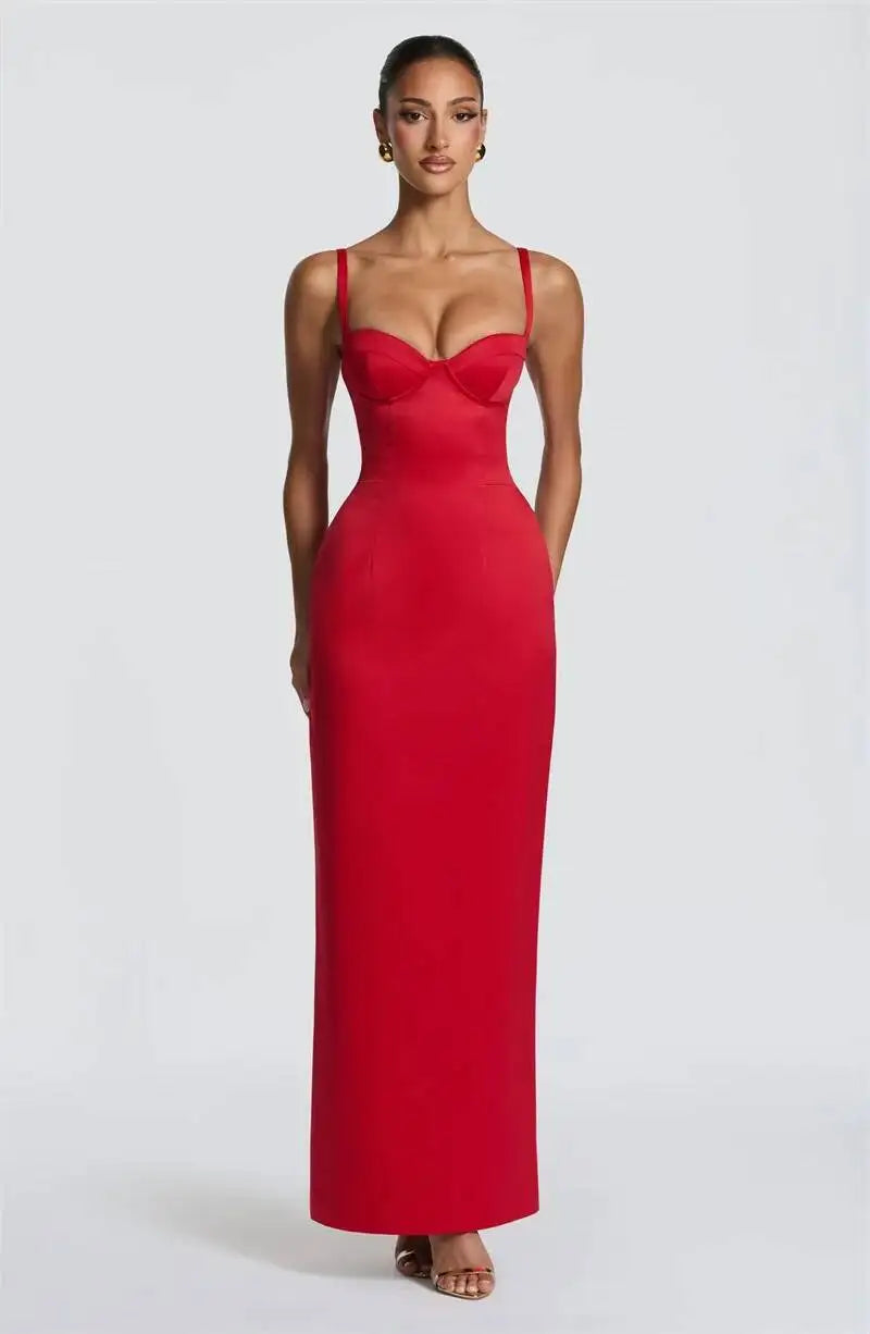 The Bianca Backless Split Maxi Dress