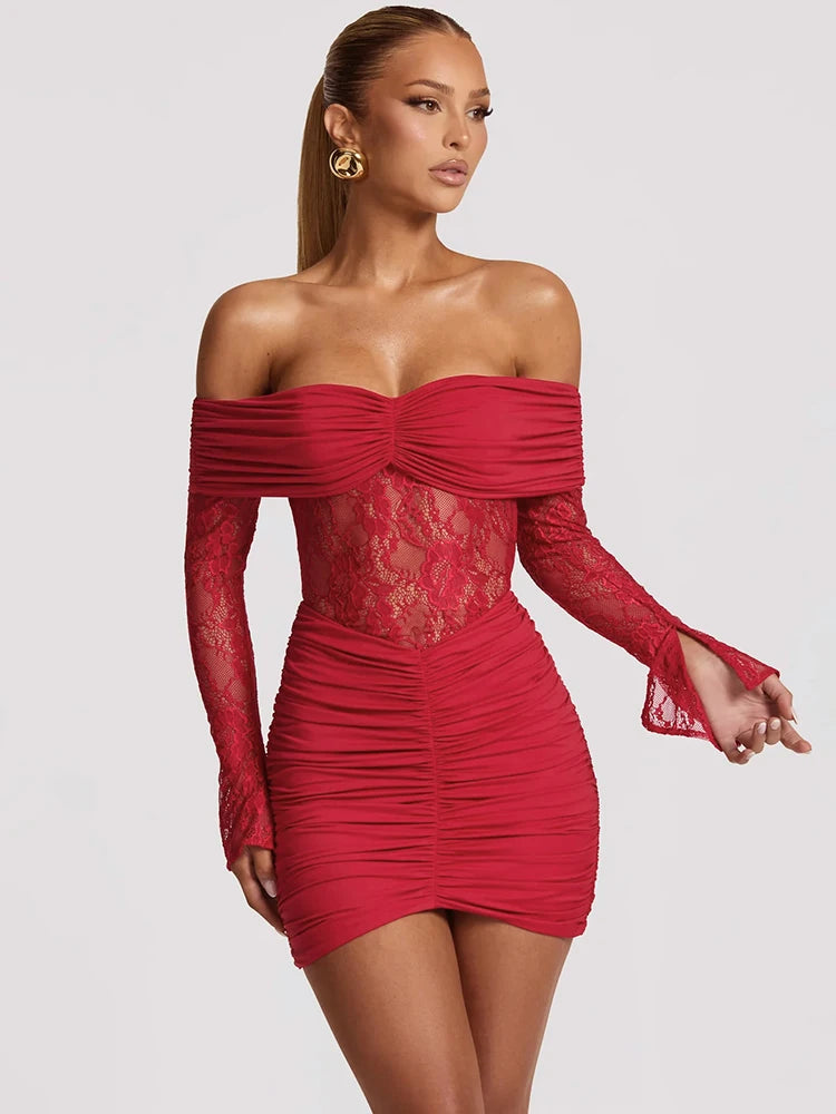 The Vera Backless Long Sleeve Mini Dress
