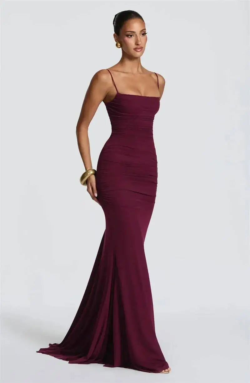 Celeste Maxi Dress Burgundy