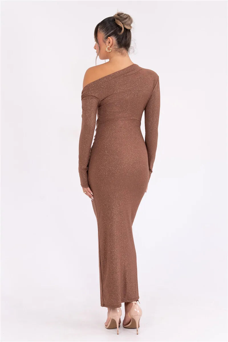 The Harlow Sparkle Backless Maxi Dress