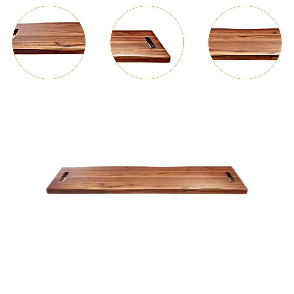 Charcuterie Board - Extra Large Wooden Cheese, Grazing & Serving Board with Handles, 91cm x 27cm