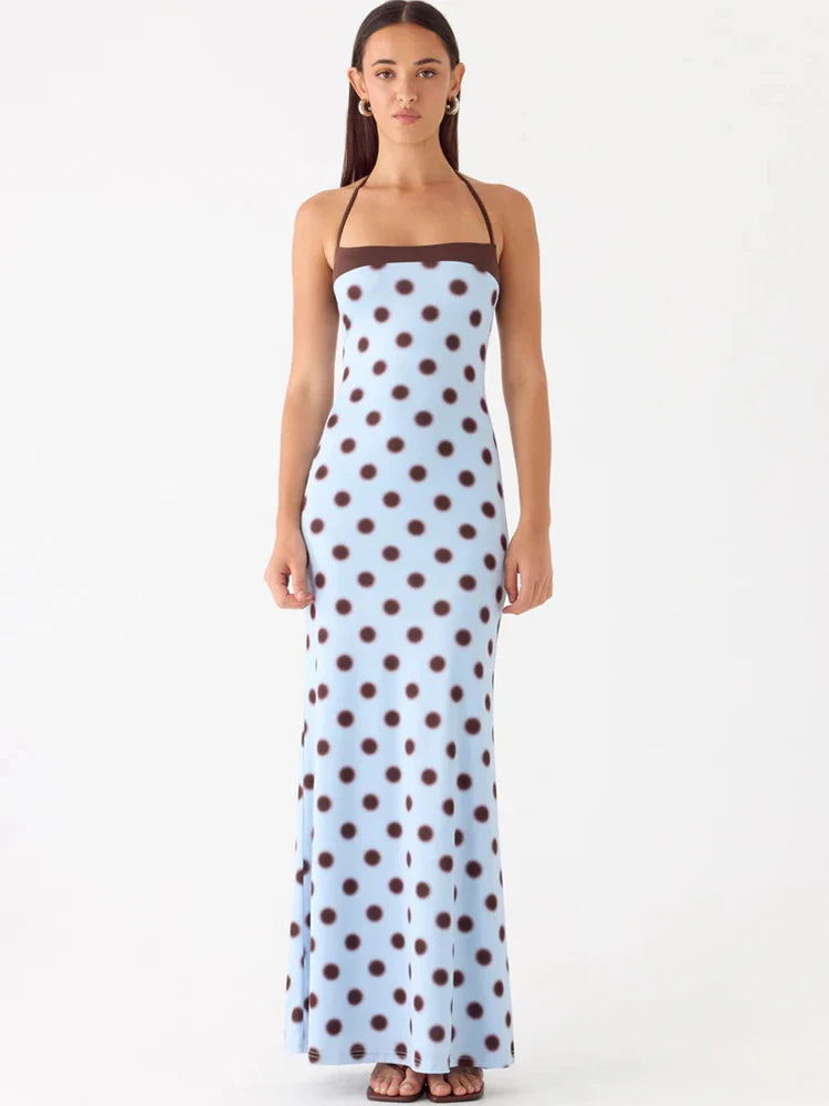 Elodie Polka Dot Backless Dress