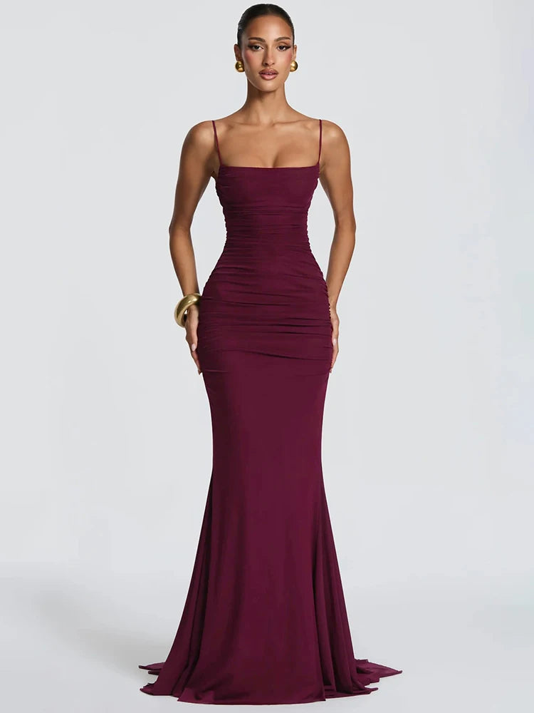 Celeste Maxi Dress Burgundy