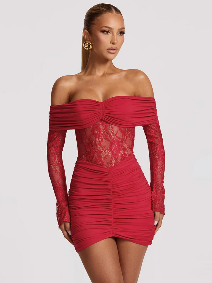 The Vera Backless Long Sleeve Mini Dress
