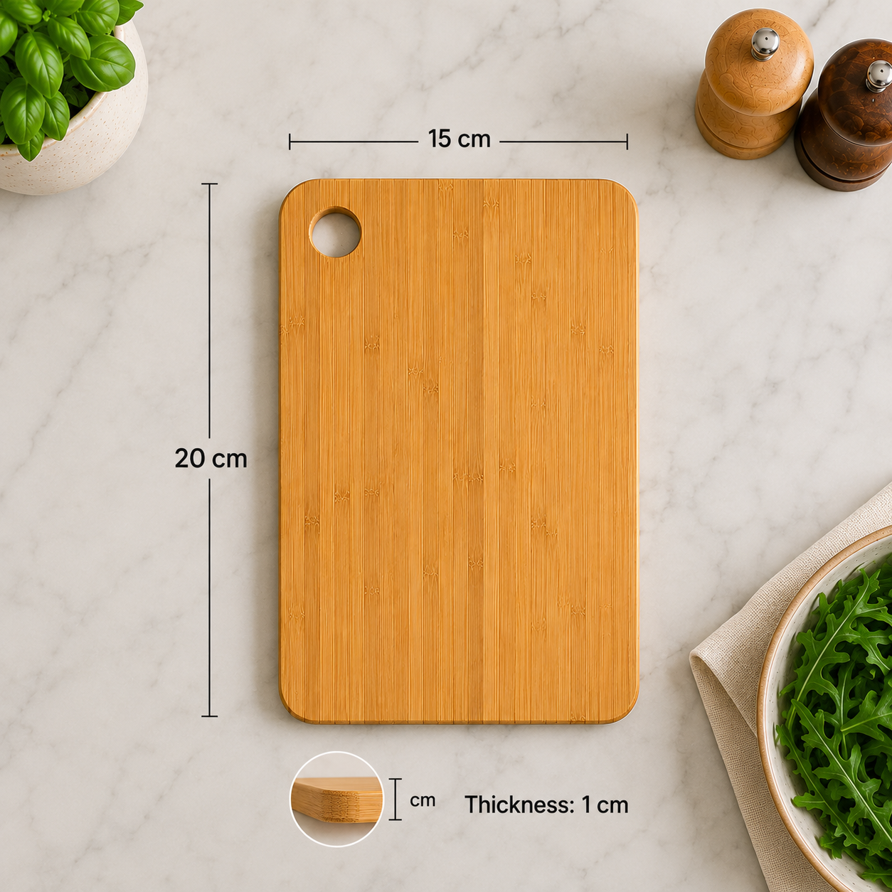 Small Bamboo Chopping Board | Wooden Chopping Board | Microplastic-Free