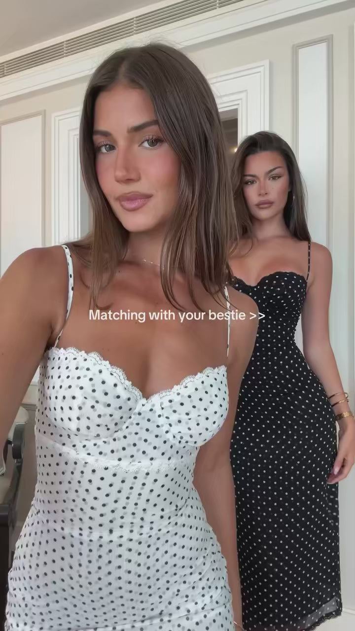 The Coco Polka Dot Midi Dress